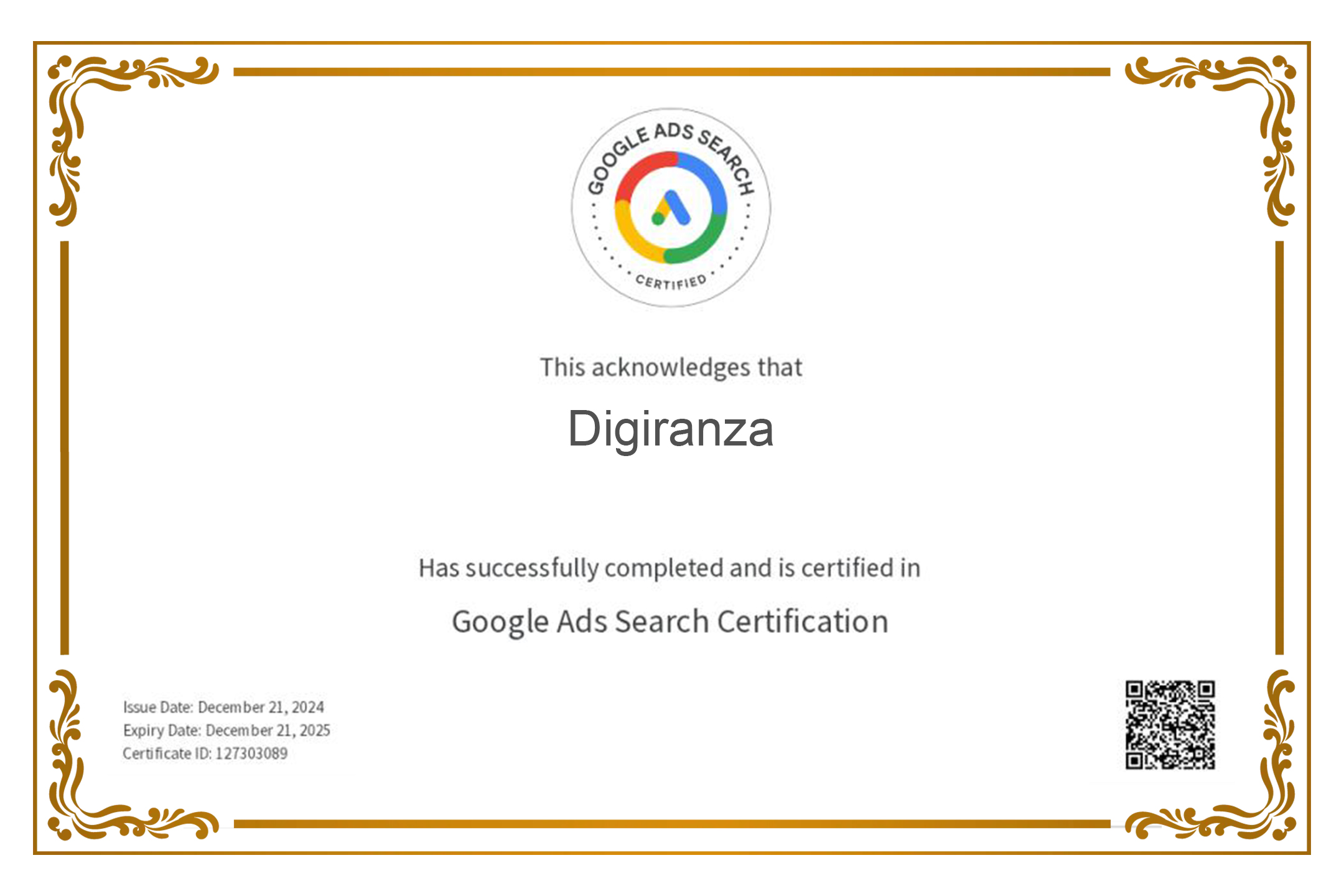 Google Ads Certificate
